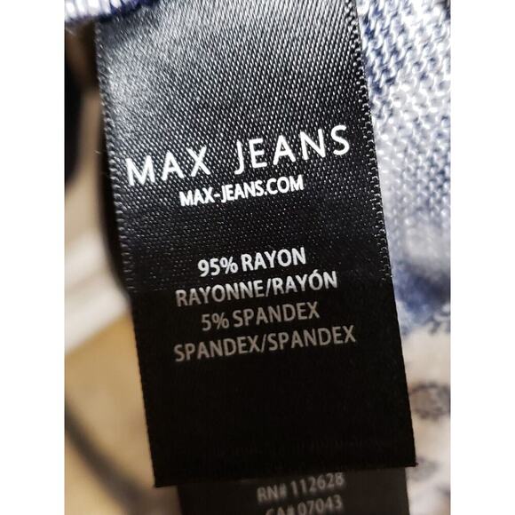 Max Jeans Women's Blue Floral Rayon Crew Neck Long Sleeve Sweater Size X-Small - Picture 9 of 12